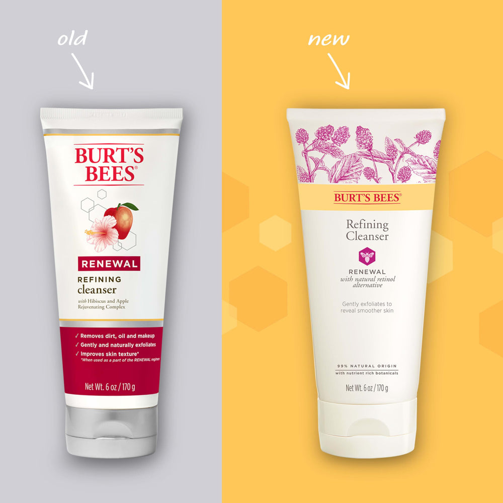 Burt's Bees dispenser with cleanser being squeezed, easy application