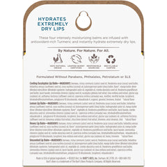 Burt's Bees balm applied to lips in lifestyle scene offering visible smoothing