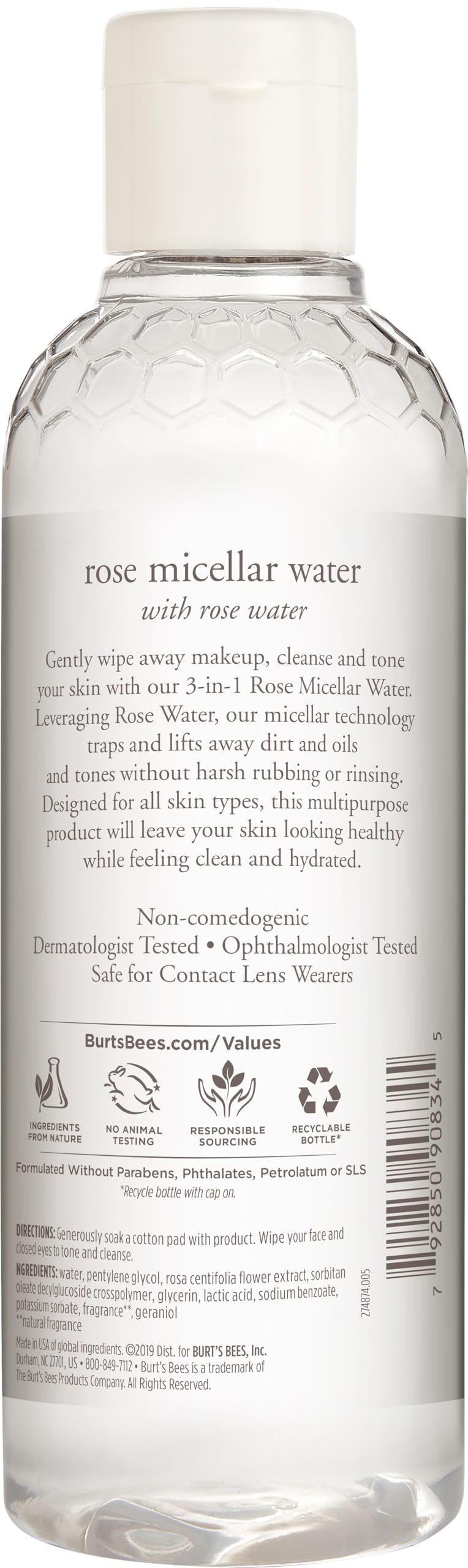 Burt's Bees micellar water in a bathroom routine demonstrating quick cleansing