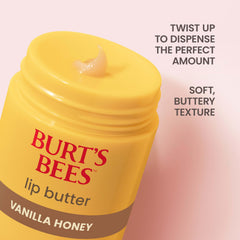 Burt's Bees next to coin for scale to show compact 0.5 oz size