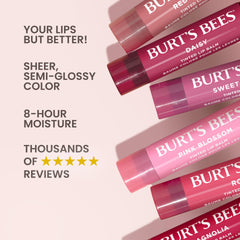 Burt's Bees close-up of balm texture highlighting creamy hydration and sheen
