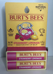 Burt's Bees tube held in hand for clear size comparison and on-the-go benefit