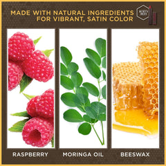 Burt's Bees packaging back label with ingredients and natural claims highlighted