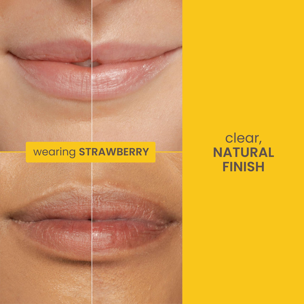 Burt's Bees being applied to lips demonstrating instant hydration benefit