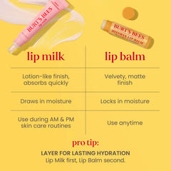 Burt's Bees tube in hand showing compact size and portable benefit