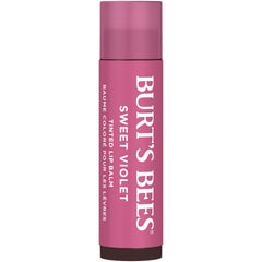 Burt's Bees open twist stick of Sweet Violet showing angled balm for easy application