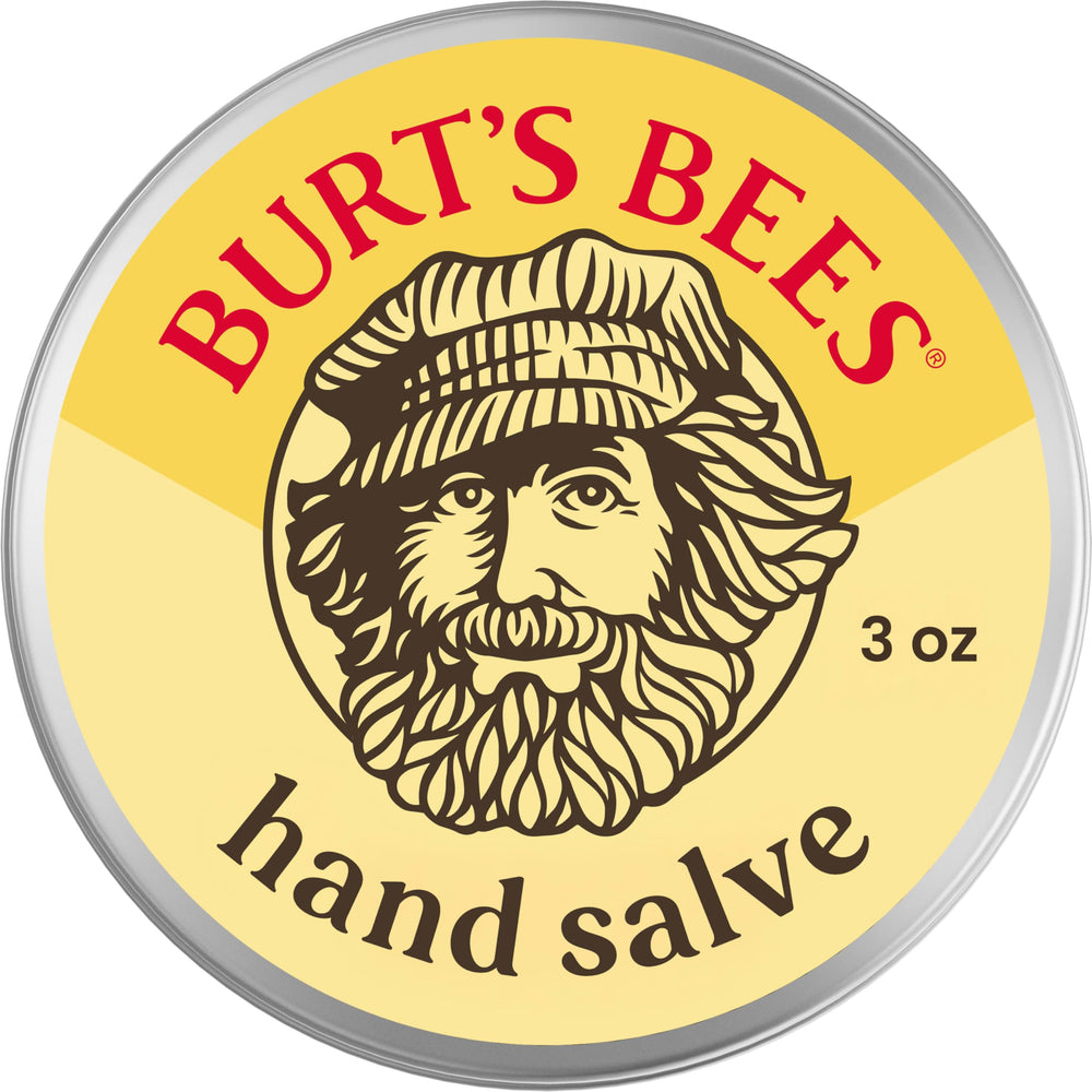 Burt's Bees tin front view showing compact 3 oz packaging and travel convenience