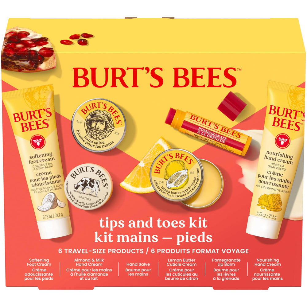 Burt's Bees kit box front showing ready-to-gift packaging and convenience
