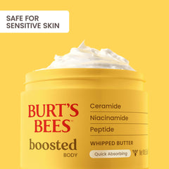 Burt's Bees jar on bathroom shelf in lifestyle setting conveying daily routine compatibility