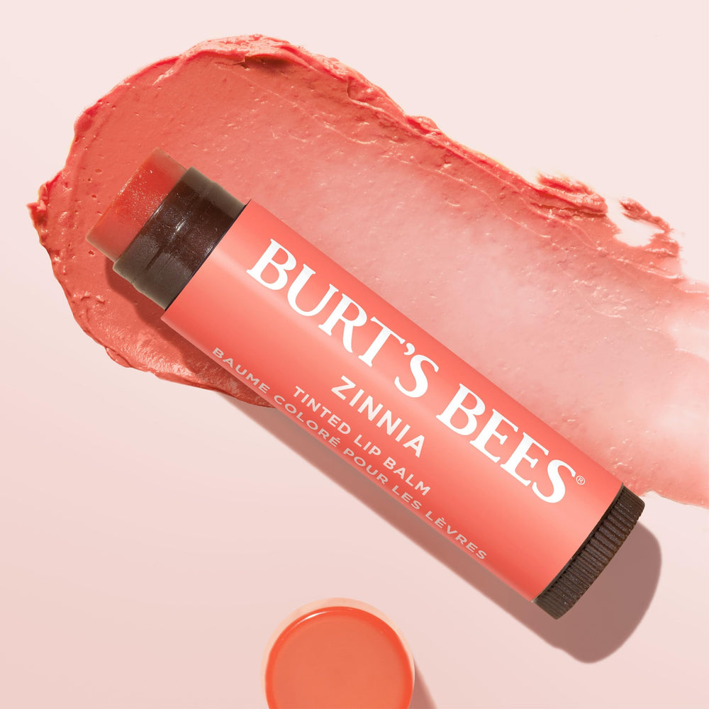 Burt's Bees tube inside purse illustrating portability and on-the-go care