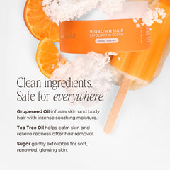 Bushbalm applied to leg demonstrating smoother skin benefits