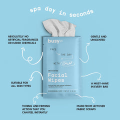 BUSYCO clover and calendula ingredients display supporting soothing benefit