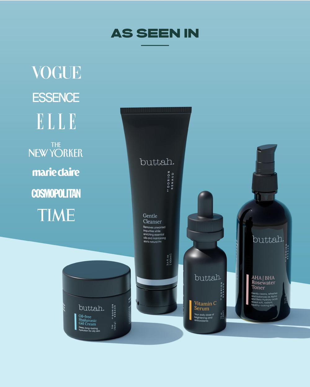 buttah kit lifestyle application model applying serum for even, radiant skin