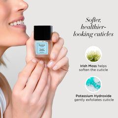 butter LONDON liquid texture close-up highlighting gentle formula and fast softening action