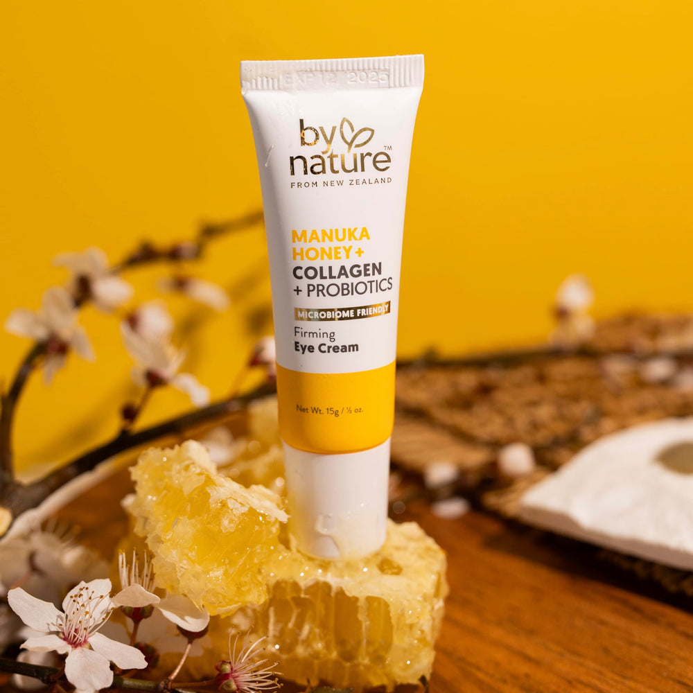 By Nature Manuka honey close-up highlighting natural hydration benefit for skin