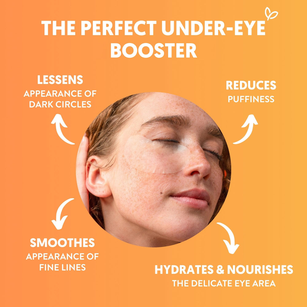 By Nature patches applied under eye demonstrating immediate refresh