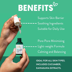 By Nature serum dropper releasing clear texture showing lightweight consistency