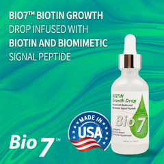 By Natures BIO7 bottle next to ruler for size comparison, 2 fl oz travel-friendly benefit