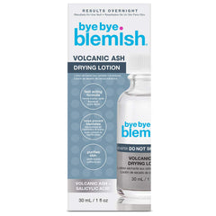 Bye Bye Blemish front packaging showing 1 fl oz bottle and branding benefiting clear-minded confidence