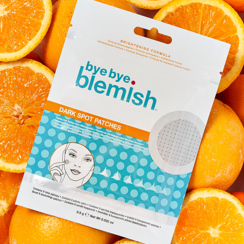 Bye Bye Blemish ingredients label highlighting salicylic acid and hyaluronic acid