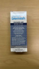 Bye Bye Blemish label and ingredient list close-up highlighting volcanic ash and gentle formulation benefit