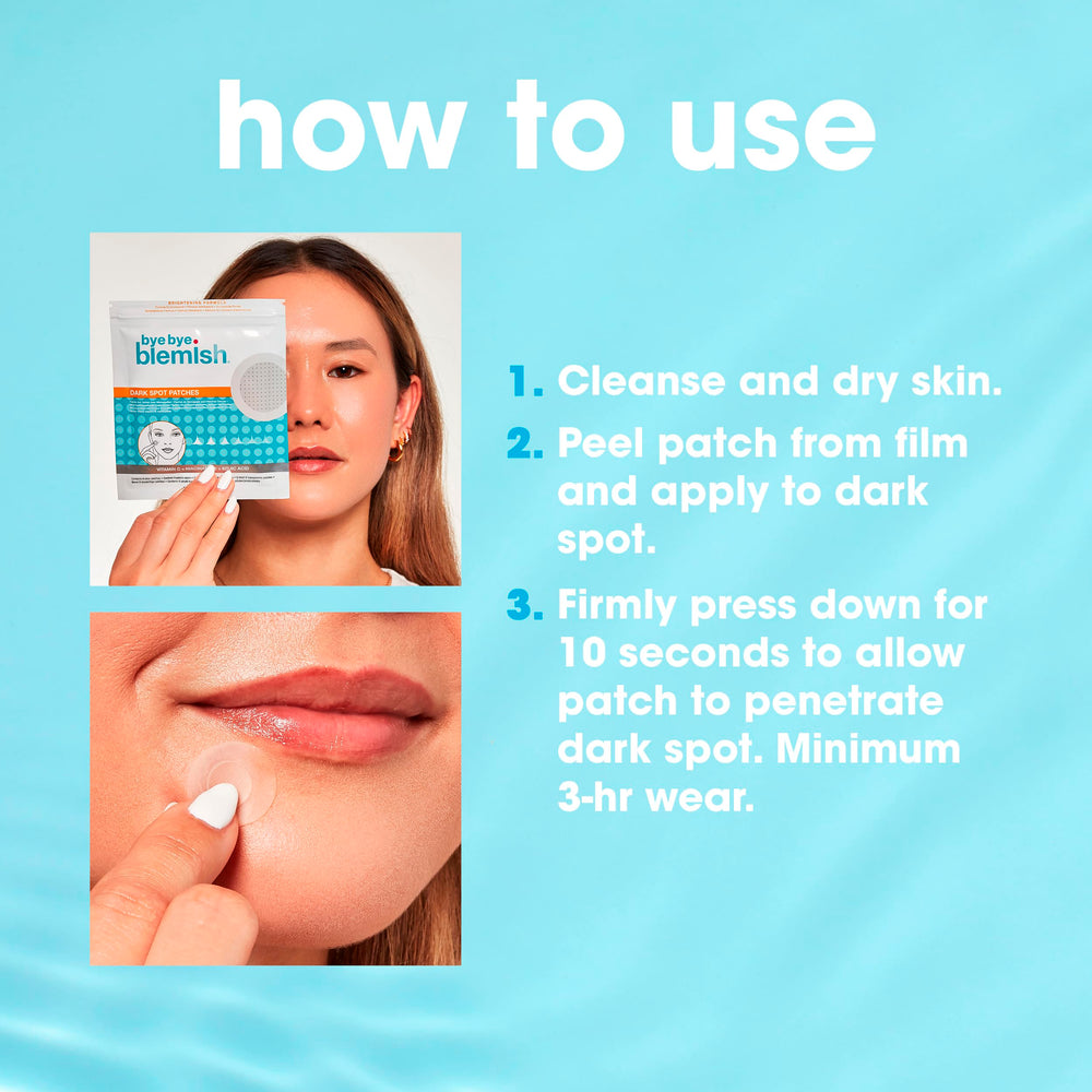 Bye Bye Blemish patch next to coin showing compact size and portability