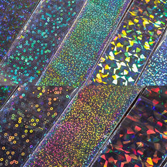 BYJKYEN trimmed foil pieces on palette showing customization and flexible sizing