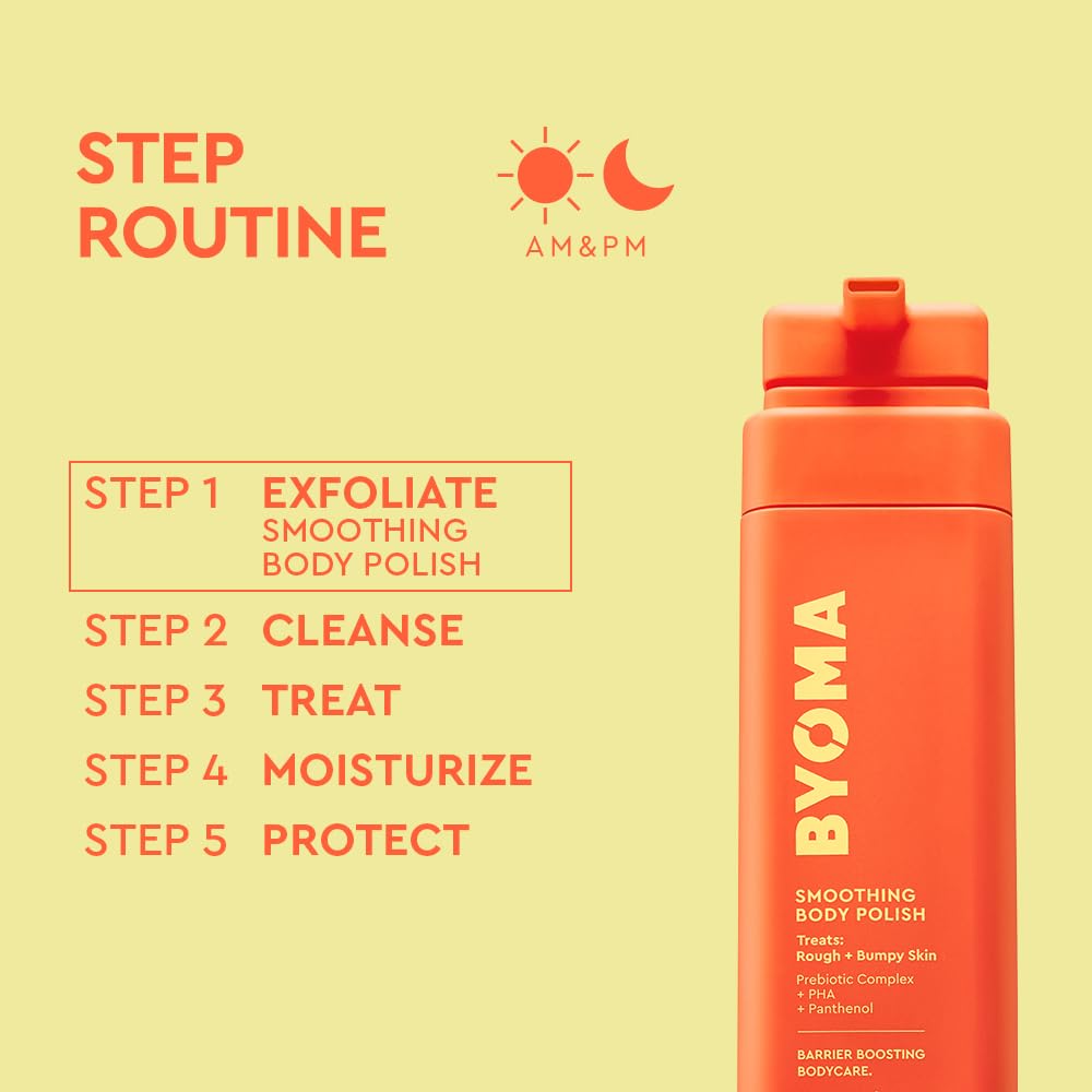BYOMA after-use forearm showing smoother skin texture and reduced bump appearance
