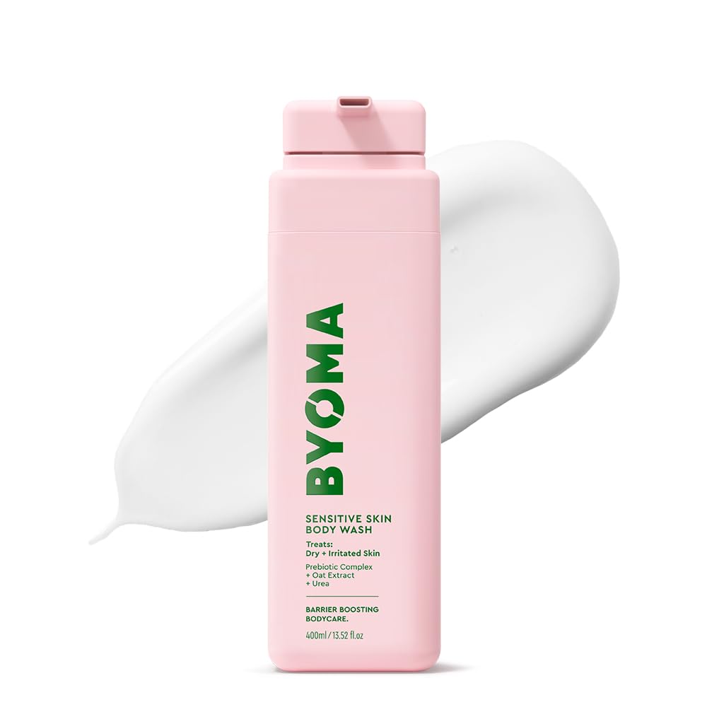 BYOMA front bottle showing clean label and 16.9 fl oz size, clear benefit gentle cleanse