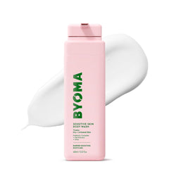 BYOMA front bottle showing clean label and 16.9 fl oz size, clear benefit gentle cleanse