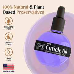 C CARE brush applicator spreading oil evenly for neat cuticle care