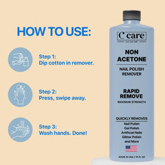 C CARE ingredients label close-up revealing nourishing formula benefit
