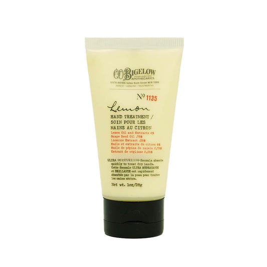 C. O. Bigelow front tube showing label and lemon scent, promotes fresh hydration