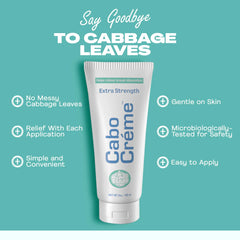 CaboCréme cabbage extract ingredient label highlighting natural concentrated support