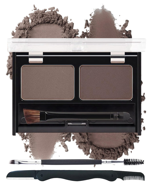 Caedelfly palette front view showing two complementary shades for natural brows