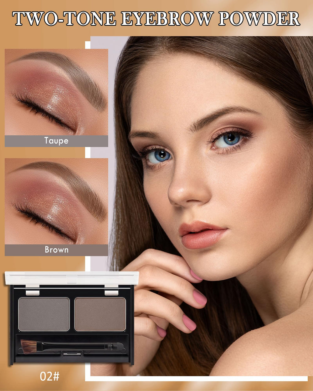 Caedelfly open palette with taupe and brown shades for customizable natural color