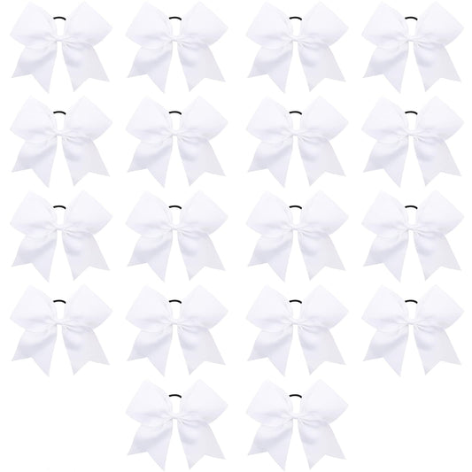 Caenagrion front packaging showing 18 white cheer bows, easy team outfitting