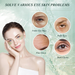 Caewous single under-eye patch close-up showing smooth hydrogel surface