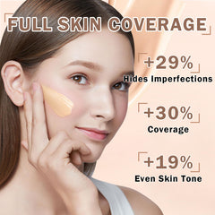CAHIUYOA foundation brush and puff showing precise application advantage