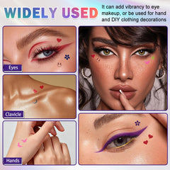 CAHIUYOA in use creating a clean winged liner and stamped accent for dramatic effect