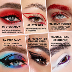 CAHOTO smoky eye created with black matte, dramatic long-lasting effect