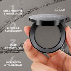 CAHOTO swatch texture on skin highlighting blendability and intense payoff