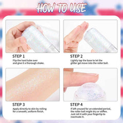CAHOTO strand of hair with glitter highlight showing temporary color and shine