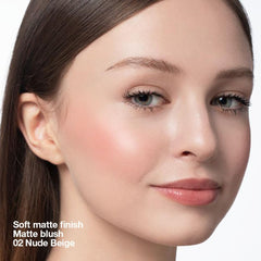 CAKAILA brush applying blush on skin showing lightweight, buildable coverage