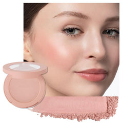 CAKAILA front palette view showing four matte pink-peach shades and compact finish