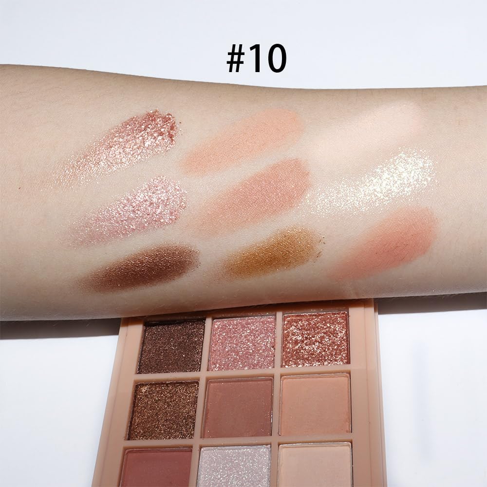 CAKAILA open palette displaying matte, shimmer and glitter shades