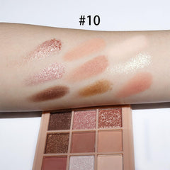 CAKAILA open palette displaying matte, shimmer and glitter shades