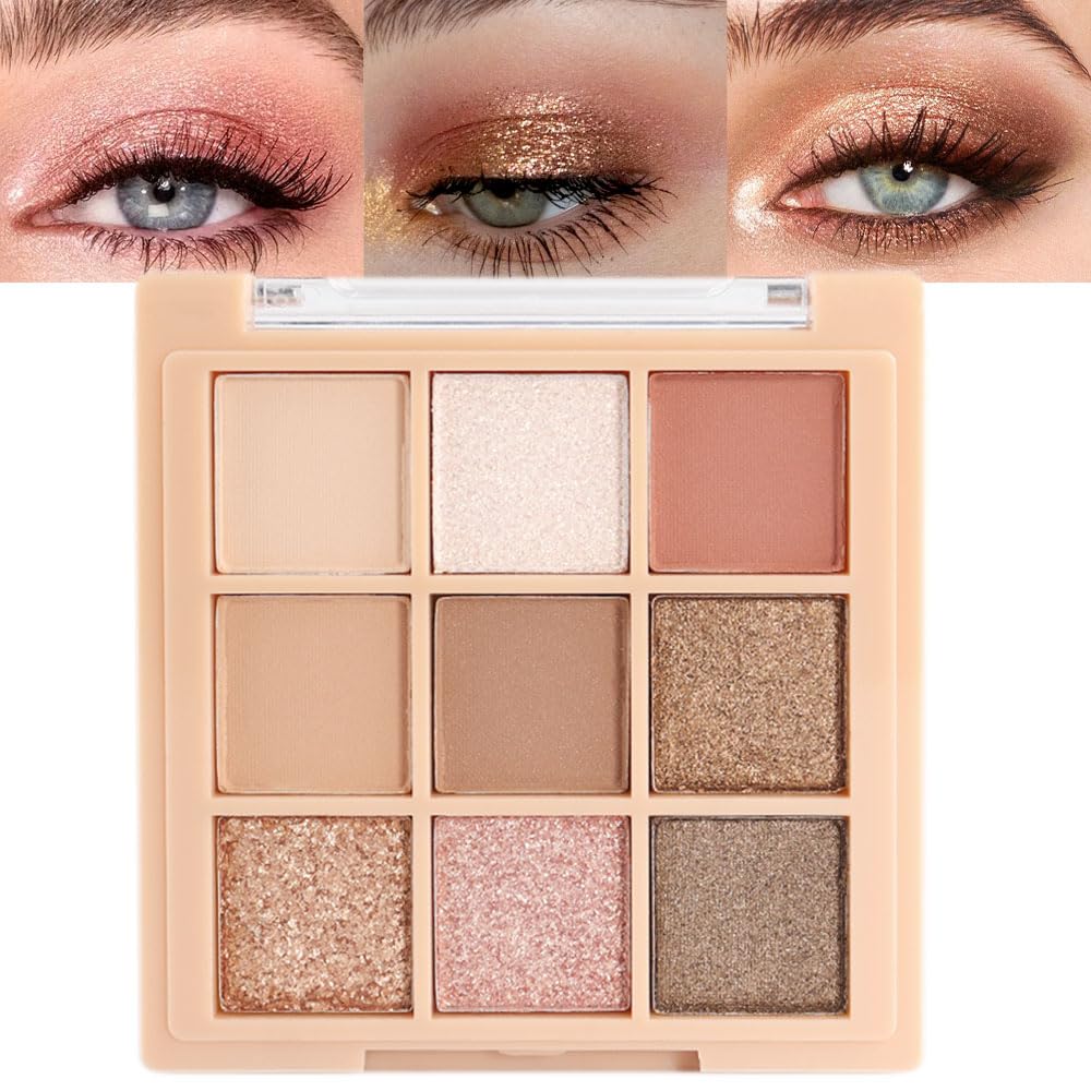 CAKAILA palette front view showing nine shades and compact portability