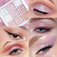 CAKAILA close-up of matte and shimmer textures demonstrating smooth blendability