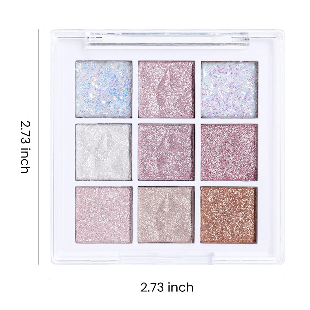 CAKAILA palette next to a hand to show compact travel-friendly size